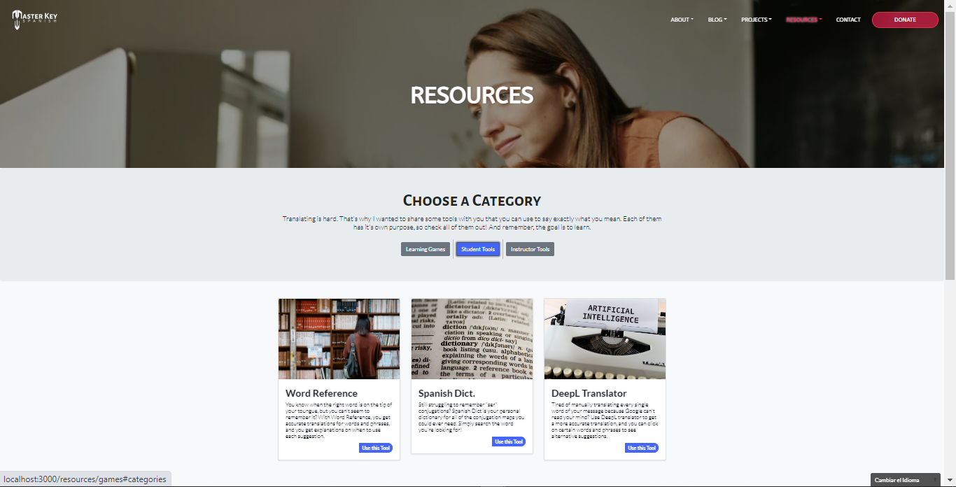 resources page